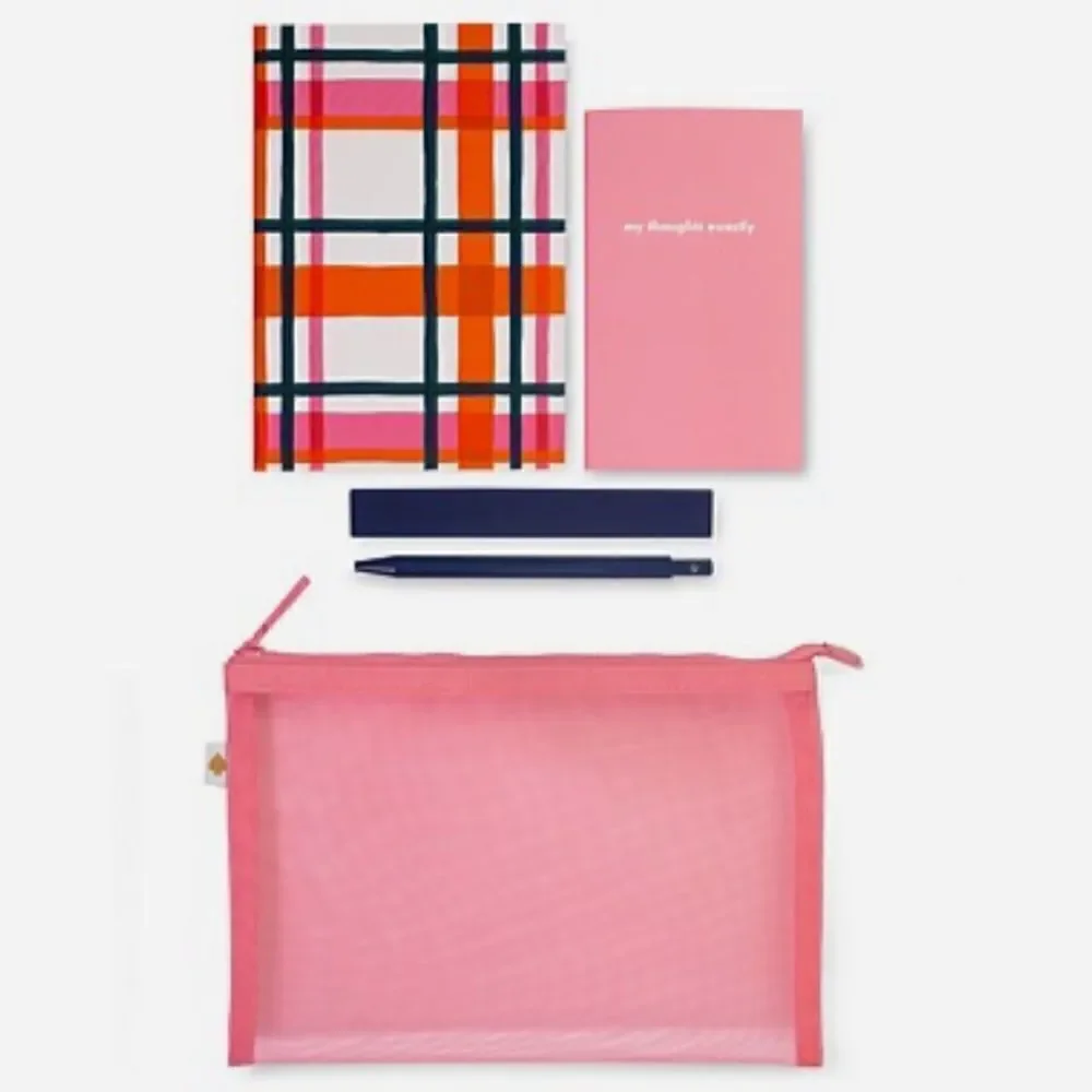 Kate Spade Spring Plaid Jotter Pouch!